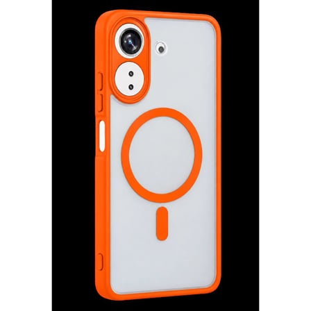 Xiaomi Redmi 13c Loji Magsafe Kapak - Turuncu