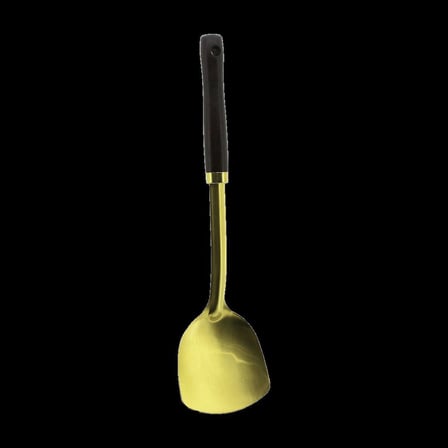 Metal Servis Spatulası Ahşap Saplı Gold