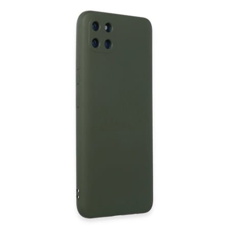 Realme C11 Kılıf Nano İçi Kadife Silikon - Koyu Yeşil