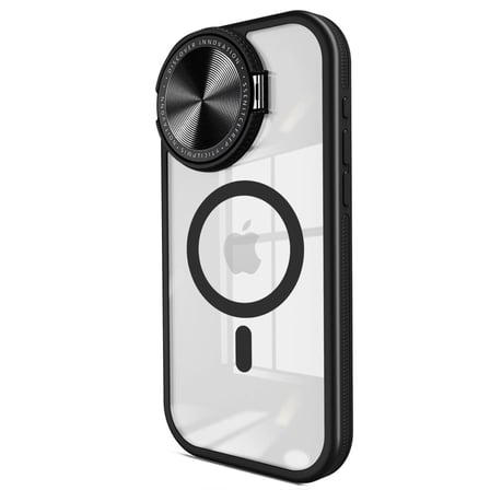 Apple İphone 15 Pro Kılıf Teleskop Lens Magsafe Silikon Kapak - Siyah