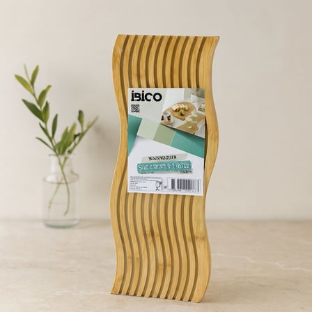 Bambu Servis Sunum Tahtası 17x39x1.5 cm (Çift Yüzlü Dalgalı/Kanallı)