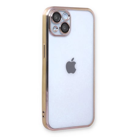 Apple İphone 13 Kılıf Razer Lensli Silikon - Gold