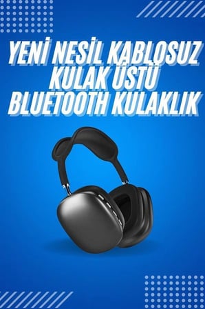 2025 Model Kulak Üstü Kablosuz Bluetooth Kulaklık Gürültü Azalta Uzun Pil