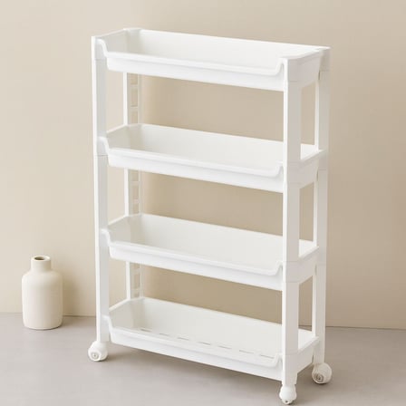 4 Katlı Tekerlekli Sepet Organizer Raf 465x145x670mm