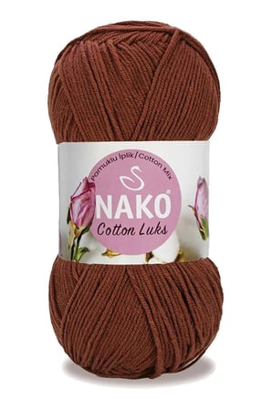 Royaleks Nako Cotton Lüks Örgü İpi Kızıl Kahve 5 Adet