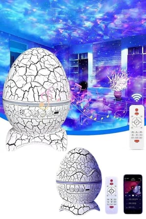 Bluetooth Hoparlor Dinozor Yumurtasi Gece Masa Lambasi Projektor