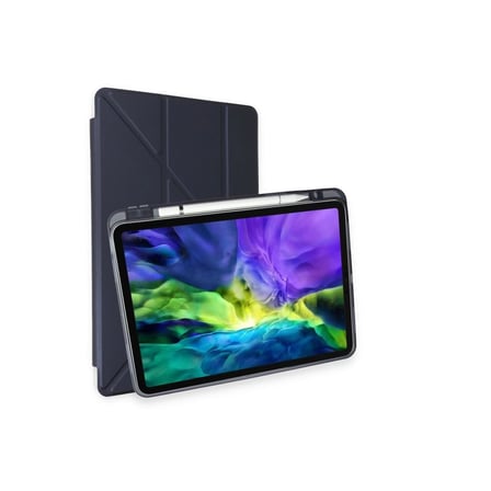 Apple İpad Pro 11 (2024) Kılıf Kalemlikli Mars Tablet Kılıfı - Lacivert
