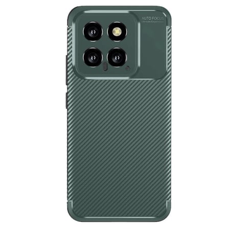 Xiaomi Mi 14t Kılıf Auto Focus Karbon Kapak - Koyu Yeşil
