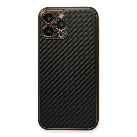 Apple İphone 13 Pro Max Kılıf Coco Karbon Silikon - Siyah