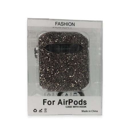 Apple Airpods 2 (2.nesil) Mira Taşlı Kılıf - Siyah