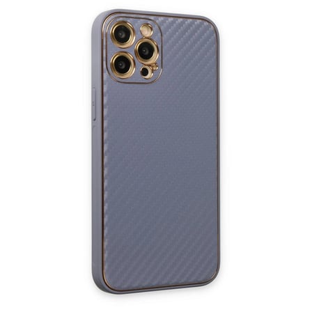 Apple Uyumlu İphone 12 Pro Kılıf Coco Karbon Silikon - Gri