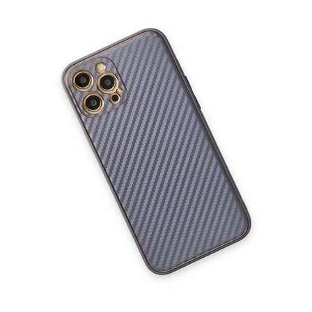 Apple Uyumlu İphone 12 Pro Kılıf Coco Karbon Silikon - Gri