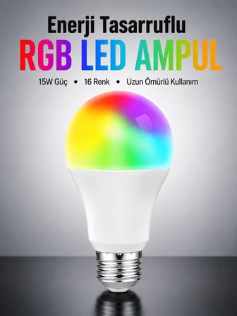 Enerji Verimli Akıllı Led Ampul, Uzaktan Kontrol Özellikli