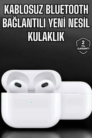 Bluetooth Kulaklık 3.nesil Kablosuz Uzun Pil Ömrü Dokunmatik Kontrol