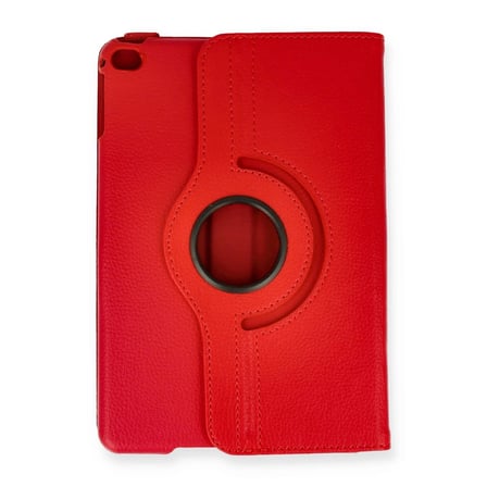 Apple İpad Mini 4 Kılıf 360 Tablet Deri Kılıf - Kırmızı