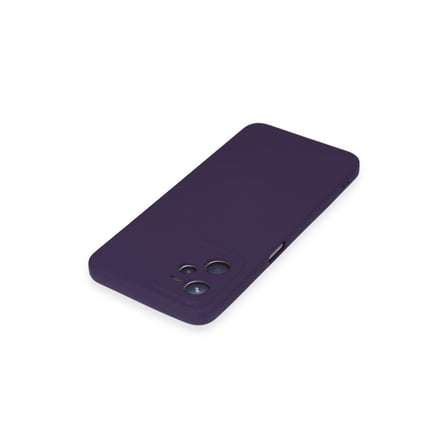 Realme C35 Kılıf Nano İçi Kadife Silikon - Mor