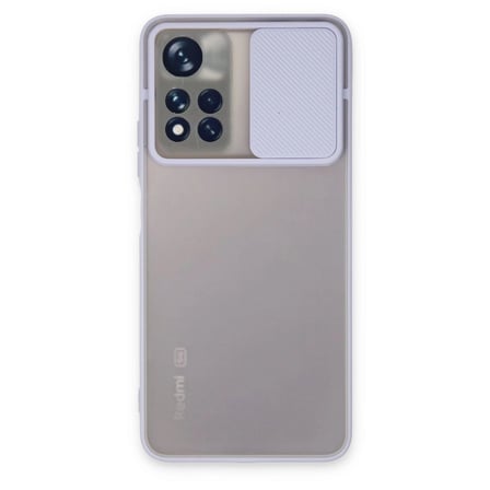 Xiaomi Redmi Note 11 Pro Plus 5g Kılıf Palm Buzlu Kamera Sürgülü Silikon - Lila