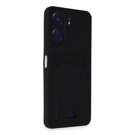 Xiaomi Redmi 13c Kılıf Kelvin Kartvizitli Silikon - Siyah