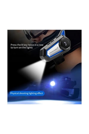 Royaleks Bt31 Motosiklet Kask Kulaklığı Bluetooth 5.0 Siyah 1000 mAh Su Geçirmez