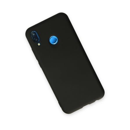 Huawei P20 Lite Kılıf Nano İçi Kadife Silikon - Siyah