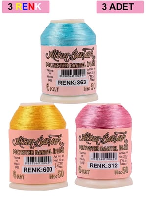 Royaleks Altınbaşak Nakış İpliği 3'lü Set 600 312 363 20 gr