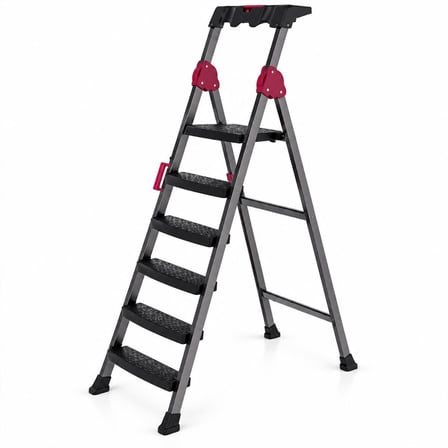 Basamaklı Metal Merdiven 5+1 150 kg