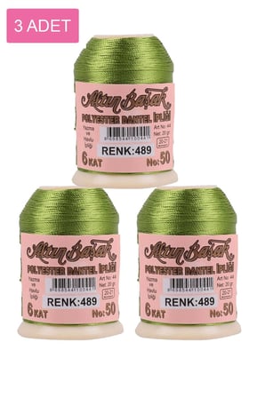 Royaleks Altınbaşak Nakış İpliği 3 Adet 20 gr 6 Kat Renk 489