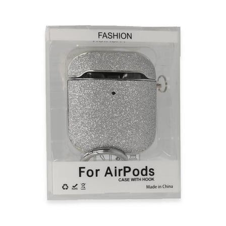 Apple Airpods 2 (2.nesil) Spell Simli Kılıf - Gümüş