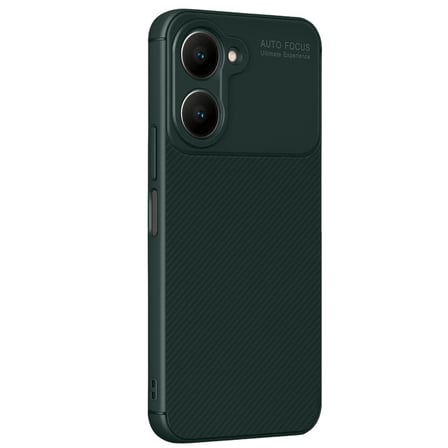 Vivo Y18 Kılıf Auto Focus Karbon Kapak - Koyu Yeşil