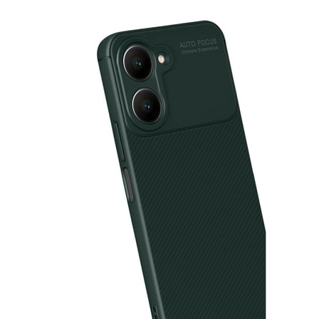 Vivo Y18 Kılıf Auto Focus Karbon Kapak - Koyu Yeşil
