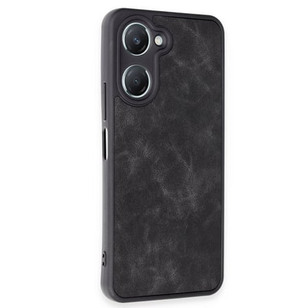 Vivo Y18 Kılıf Aras Deri Kapak - Siyah