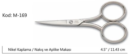 Royaleks Nakış Makası Gümüş 11.43 cm No:4.5