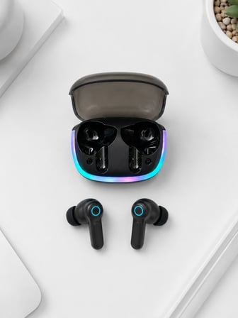 Rgb Şarj Kutulu Tws Kablosuz Kulaklık Bluetooth 5.4 Hd Voice Type-c Şarj Destekli