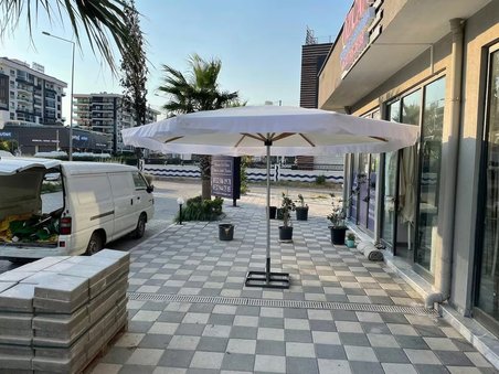 Zey Camping Zeycamping  4m2 Krem Renk Bahçe Plaj Teras Cafe Restorant Semşiye (AYAK DAHİLDİR )