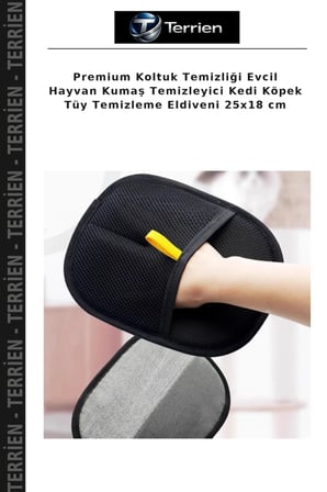 Premium Koltuk Temizliği Evcil Hayvan Kumaş Temizleyici Kedi Köpek Tüy Temizleme Eldiveni 25x18 cm