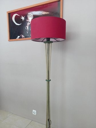 BORDO BAŞLIK- AHŞAP LAMBADER- ORMAN YEŞİLİ