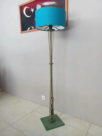 PETROL MAVİ -AHŞAP LAMBADER-KÖŞE LAMBASI-ORMAN YEŞİLİ