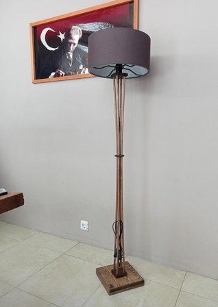 BALSA DEKOR AHŞAP LAMBADER KÖŞE LAMBASI