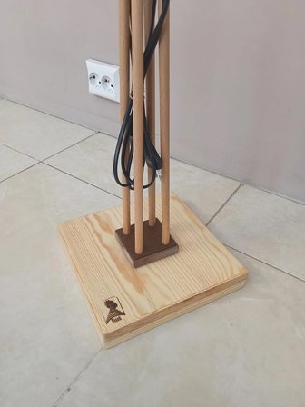NATUREL -AHŞAP AYAKLI LAMBADER- AYDINLATMA