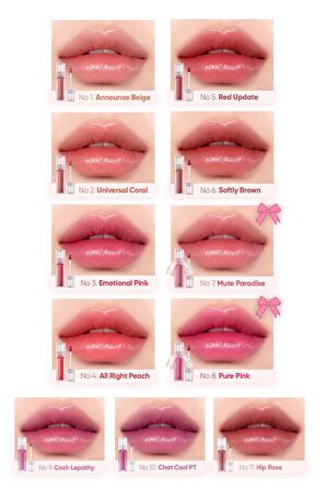 Doğal Tonlarda, Uzun Süre Kalıcı, Işıltılı Tint Peripera Water Bare Tint (08 Pure Pink) (Peritage)