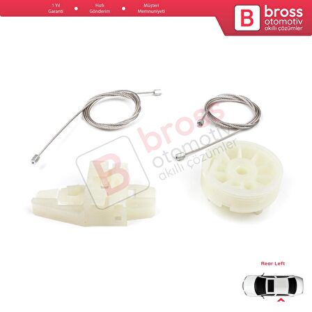 Renault Scenic MK2 2003-2009 4/5 Kapı 8200118856 İçin Elektrikli Arka Sol Kapı Cam Kriko Tamir Seti