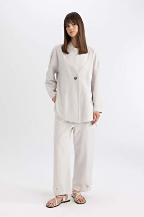 DeFacto Harem Keten Karışımlı Pantolon B7506AX24SPGR470