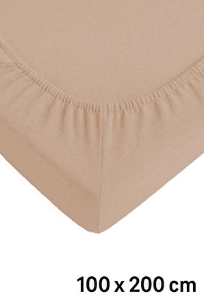 Tek Kişilik Düz Penye %100 Pamuklu Lastikli Çarşaf 100X200