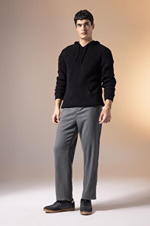 DeFacto Pantolon Relax Fit Beli Bağcıklı Cepli Basic Düz Düz Paça B7336AX23WNAR162