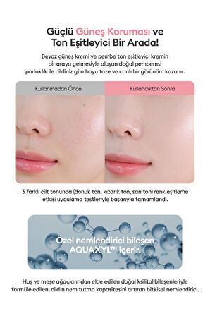 Ton Eşitleyici Pembe Bazlı Güneş Koruyucu Cushion A'PIEU Pure Block Tone-Up Sun Cushion SPF50+PA++++