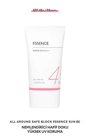 Missha Essence 45 Faktör Kırışıklık Karşıtı Tüm Cilt Tipleri İçin Renksiz Yüz Güneş Koruyucu Krem 50 ml