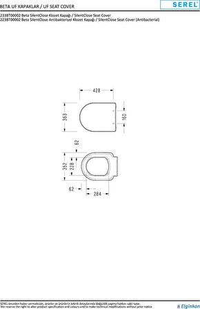Serel Beta Yavaş Kapanan Klozet Kapağı 223BT00002