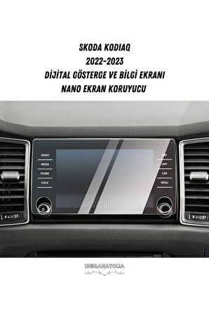 Skoda Kodiaq 8 İnç Navigasyon ve Digital Gösterge Panel Uyumlu Nano Ekran Koruyucu