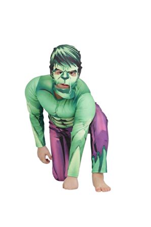 Hulk Kaslı Çocuk Kostümü