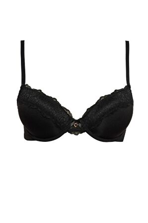 DeFacto Dantel Detaylı Dolgulu Push Up Bra-Fall in Love D8163AX25SPBK81